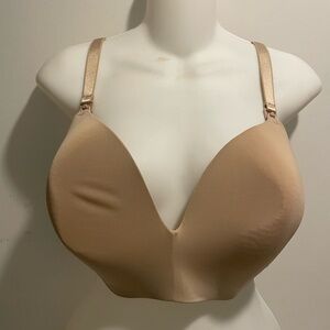 Auden Brand Nursing Bra Maternity 38DDD Lightly Lined Wirefree Bra Nude Tan